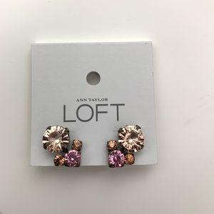 NWT Ann LOFT Multicolored Stone Earrings